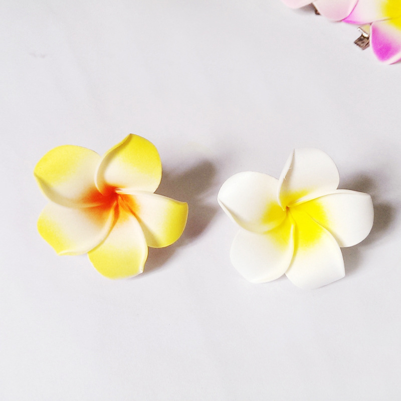 Ethnic Style Barrettes Model Accessories Bohemian Style Flower Clip Plumeria Rubra Headdress Flower Hairpin