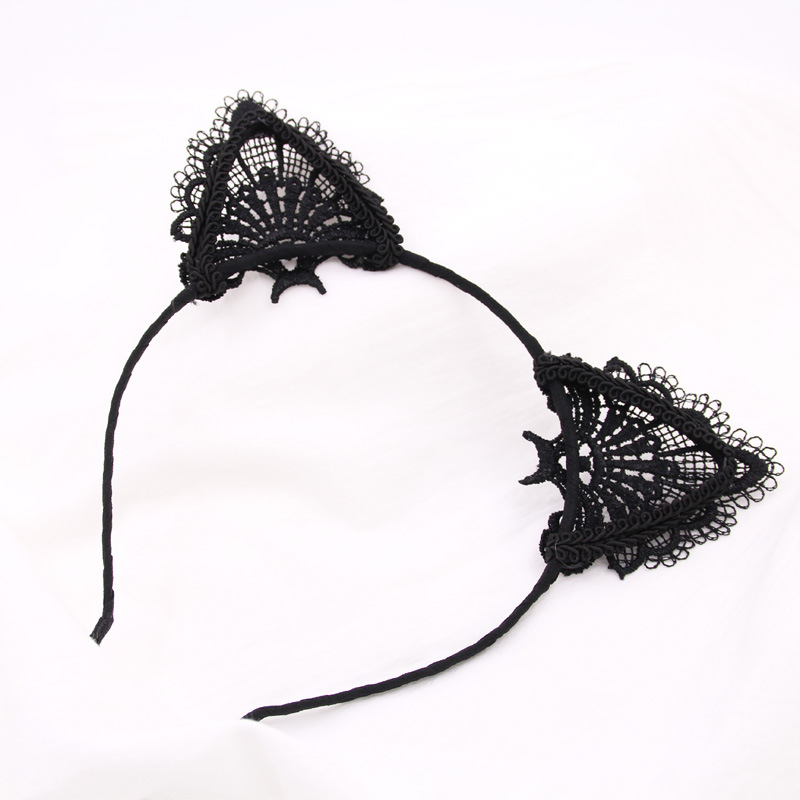 Headdress Sexy Lace Cat Ears Headband Cute Funny Female Cute Role Playing Headband Factory Direct Sales Cat Hairpin