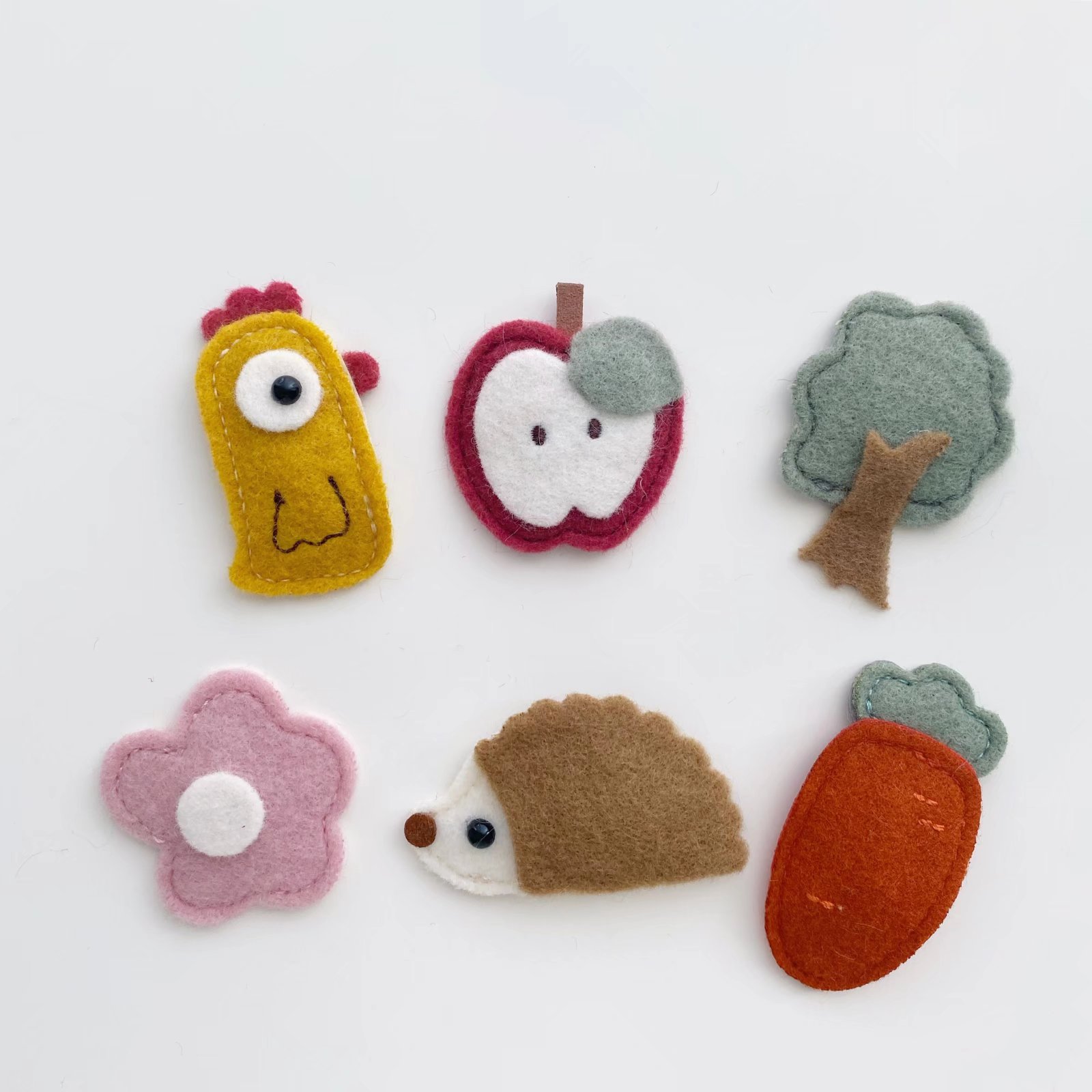 Korean New Flannel Apple Small Animal Barrettes Baby Cute Hairpin Side Clip BB Clip Baby Hairpin