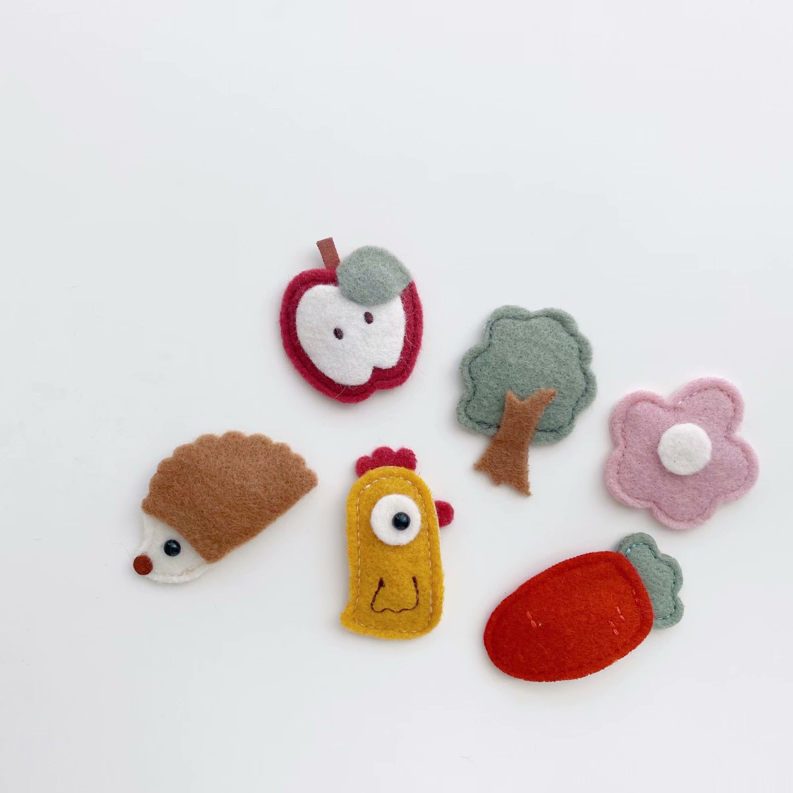 Korean New Flannel Apple Small Animal Barrettes Baby Cute Hairpin Side Clip BB Clip Baby Hairpin