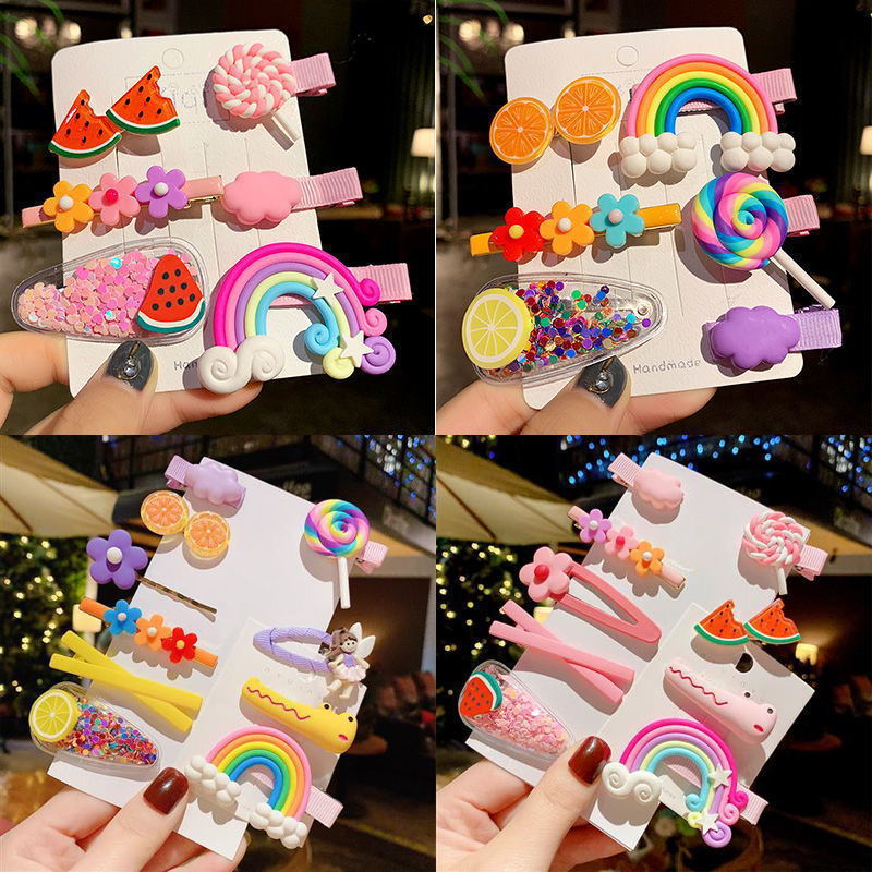  Cartoon Barrettes Children Cute Super Fairy Hairpin One Piece Dropshipping Set Princess BB Clip Cartoon Hairpin