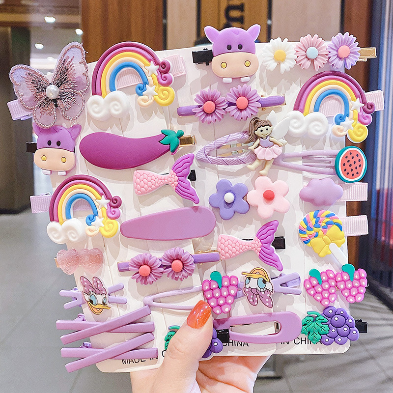  Cartoon Barrettes Children Cute Super Fairy Hairpin One Piece Dropshipping Set Princess BB Clip Cartoon Hairpin