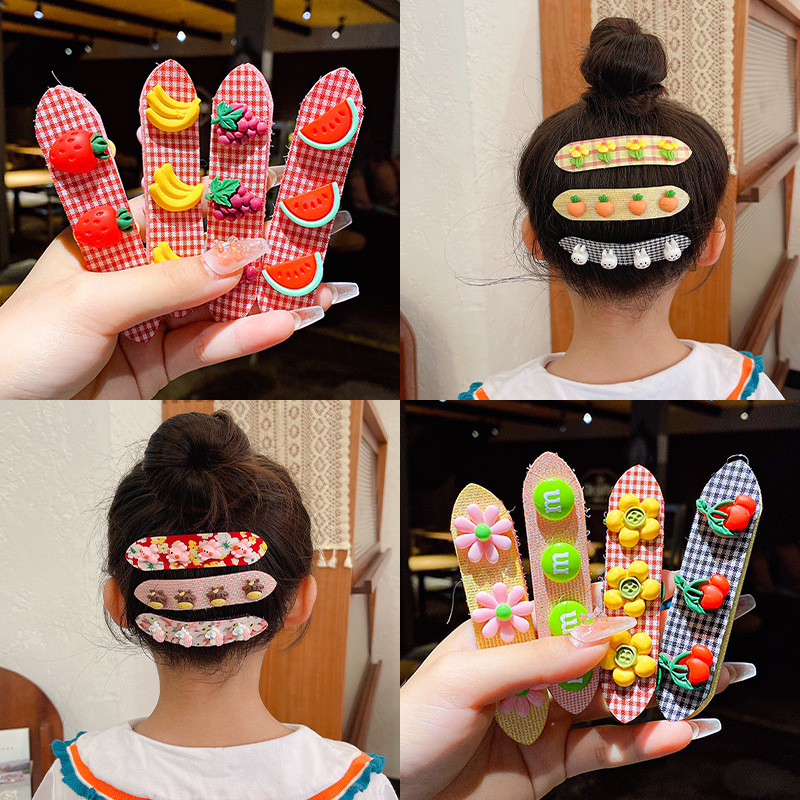 Children&#039;s Cartoon Cute Back Head Hair Patch Girls Baby Bang Sticker Sticky Hair Velcro Hairpin Hair Ornaments