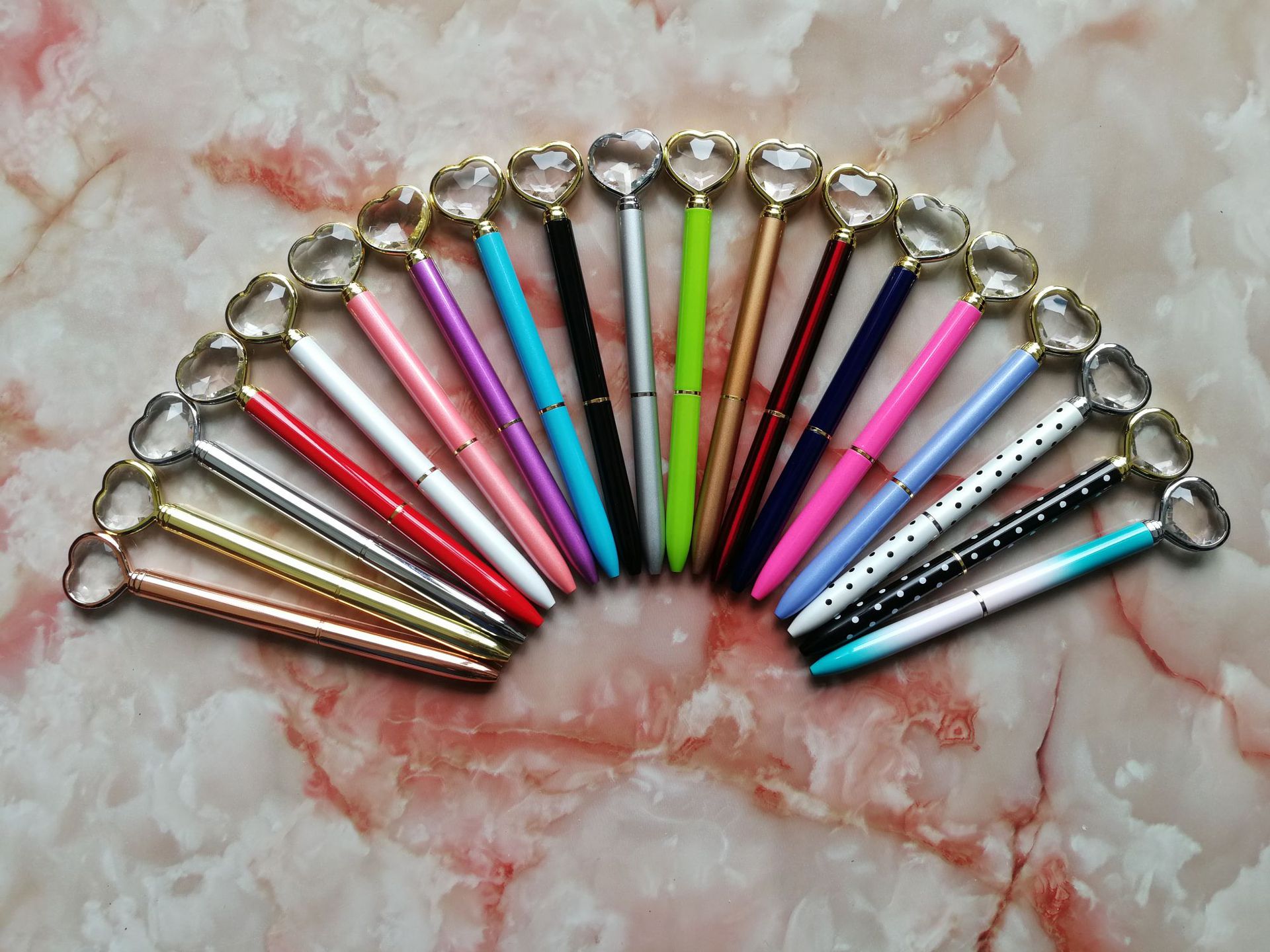 Factory Direct Sale Special Offer Wholesale Bird&#039;s Nest Hollow Love Crystal Diamond Capacitive Stylus Advertising Metal Ball Point Pen