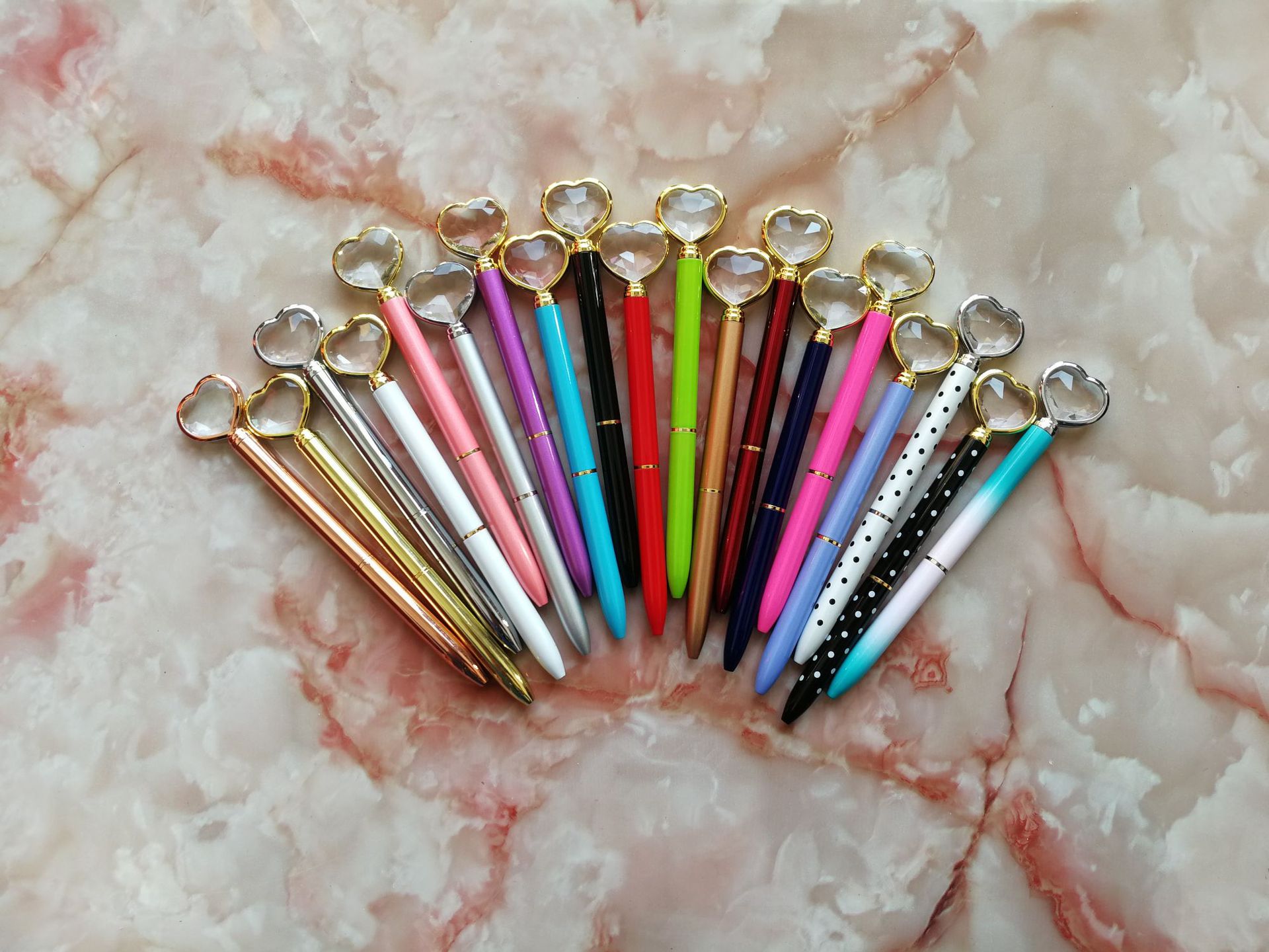Factory Direct Sale Special Offer Wholesale Bird&#039;s Nest Hollow Love Crystal Diamond Capacitive Stylus Advertising Metal Ball Point Pen