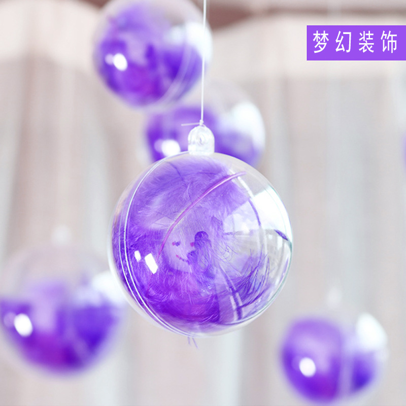 June 1 Summer Holiday National Day Acrylic Transparent Ball Plastic Hollow Ball Holiday Jewelry Shop Hollow Ball