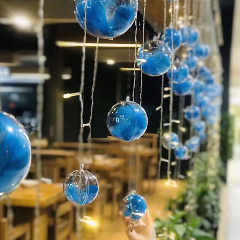 June 1 Summer Holiday National Day Acrylic Transparent Ball Plastic Hollow Ball Holiday Jewelry Shop Hollow Ball