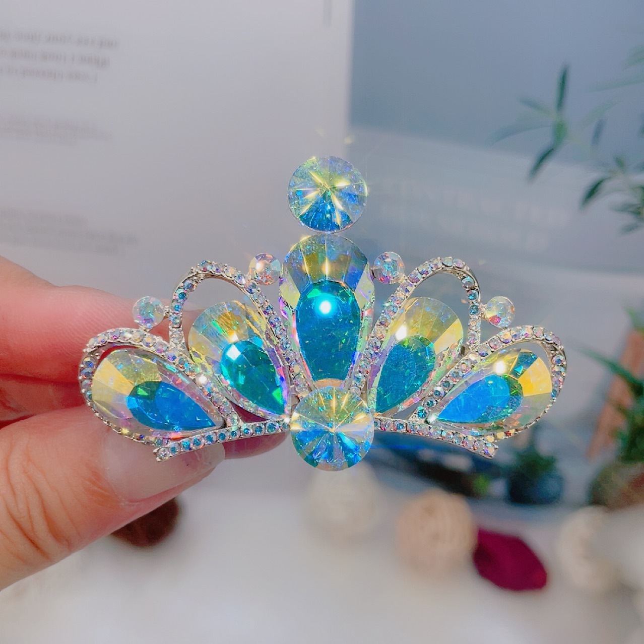 New Style Hair Accessories Barrettes Crown Style Temperament Side Clip Barrettes Crown Hairpin