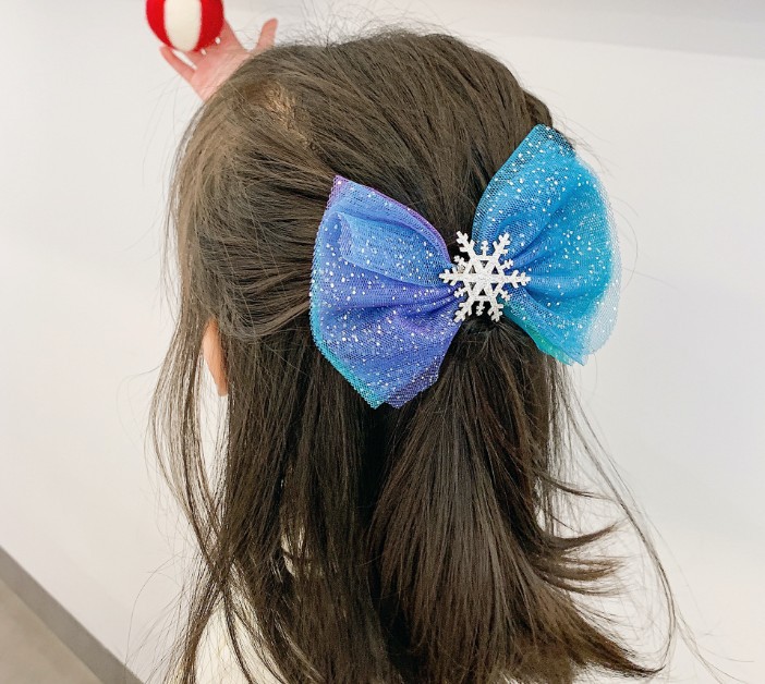 Bow Headdress Children Princess Elsa Girls Hairpin for Girls Princess Hairpin Frozen Hair Accessories Crown