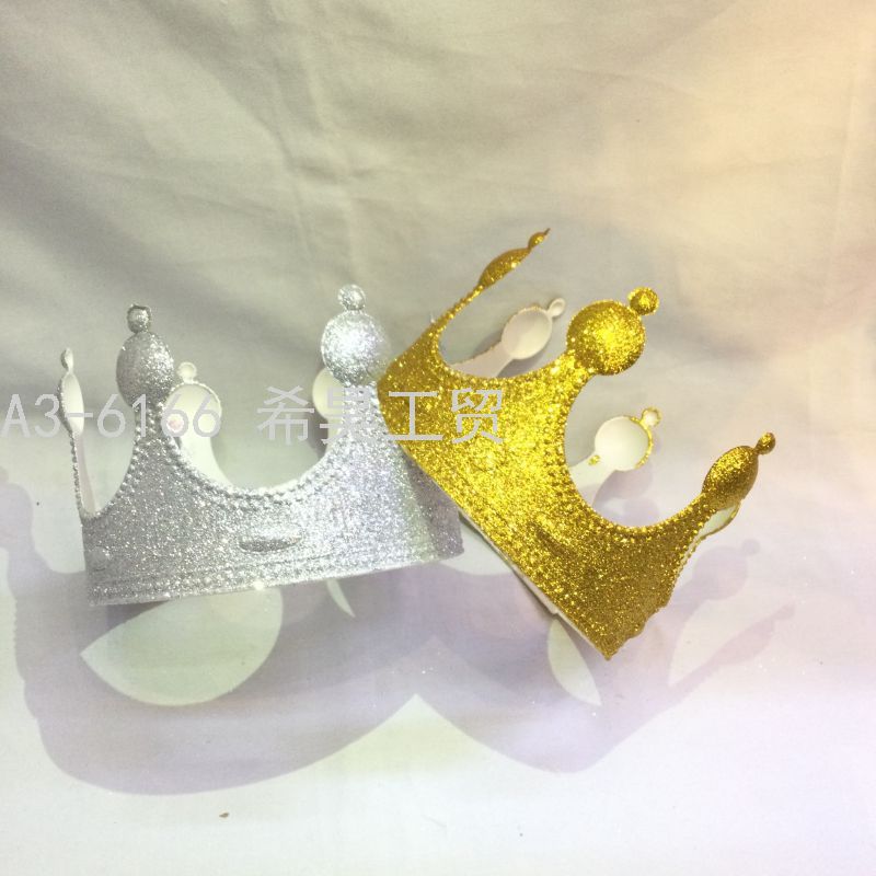 Children&#039;s King Masquerade Headband/Hairpin Crown Hat Headdress Crown Birthday Party Plastic Halloween Men and Women