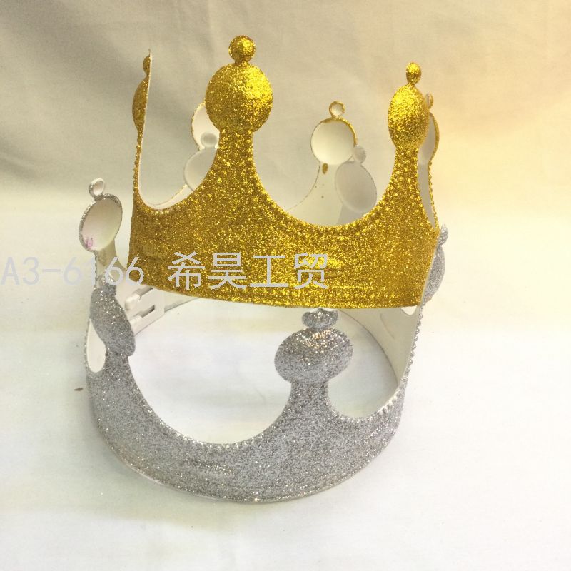 Children&#039;s King Masquerade Headband/Hairpin Crown Hat Headdress Crown Birthday Party Plastic Halloween Men and Women