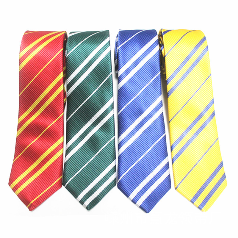 Harry Potter Badge Tie Lanfendo Slytherin Ravenclaw College necktie
