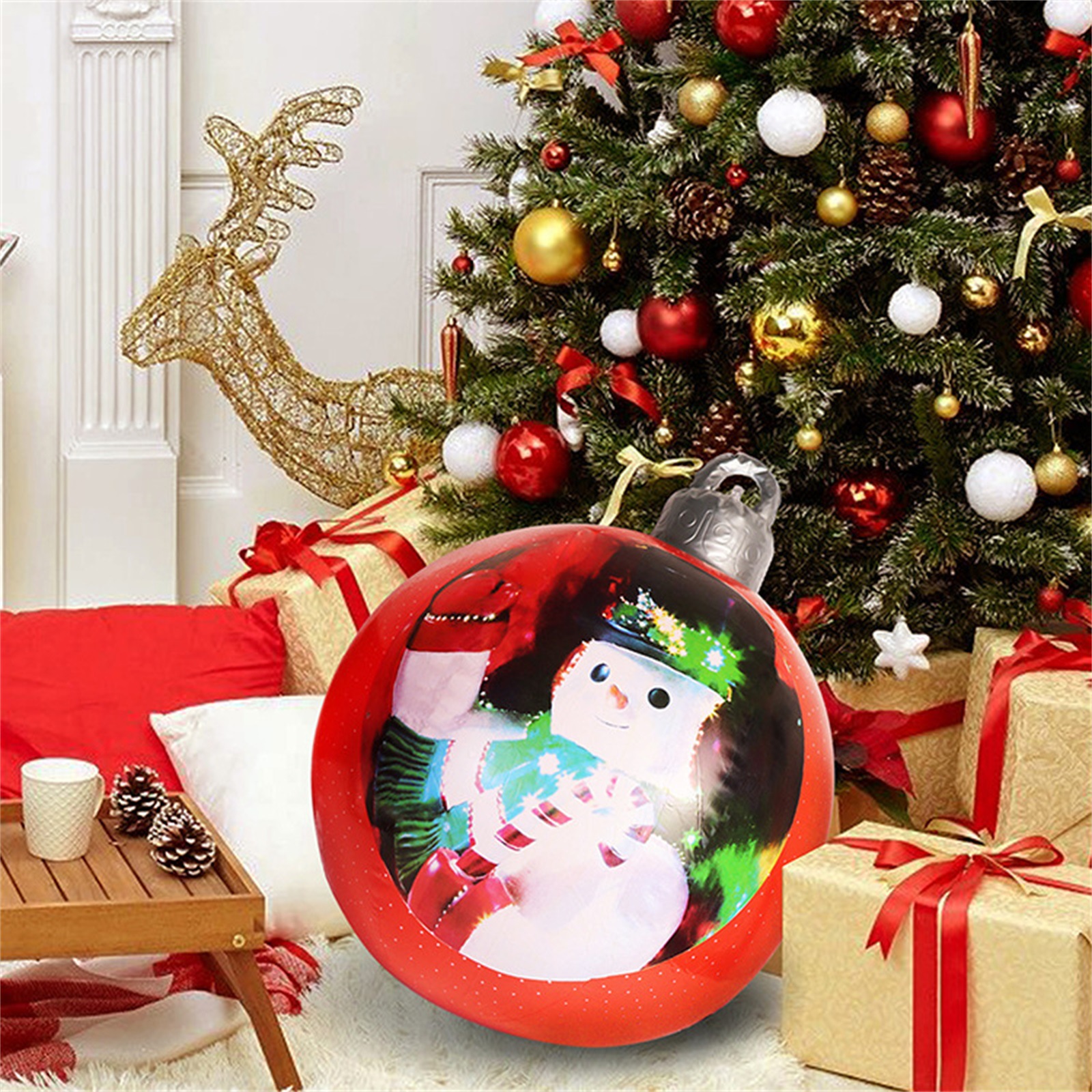  Balloon 60cm Outdoor Fun Printing PVC Inflatable Toy Ball Crafts Cross-Border Factory Antler Hairpin