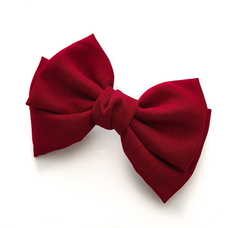 New Japanese and Korean Style Knotted Bow Barrettes Fabric Spring Clip Girl Versatile Lot Bowknot Hairpin