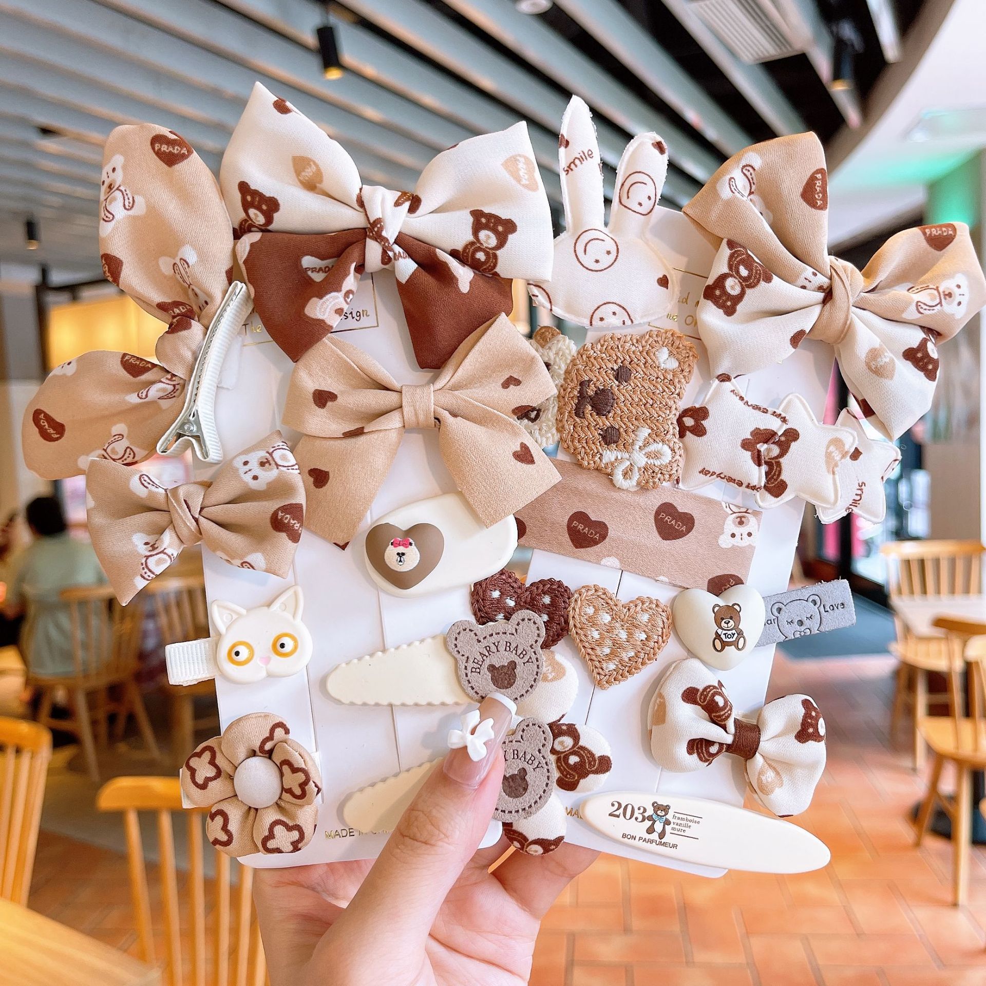 Set Internet Celebrity Sweet Elegant Hair Pin Cute Duckbill Clip Korean Style Simple Hair Accessories Bowknot Hairpin
