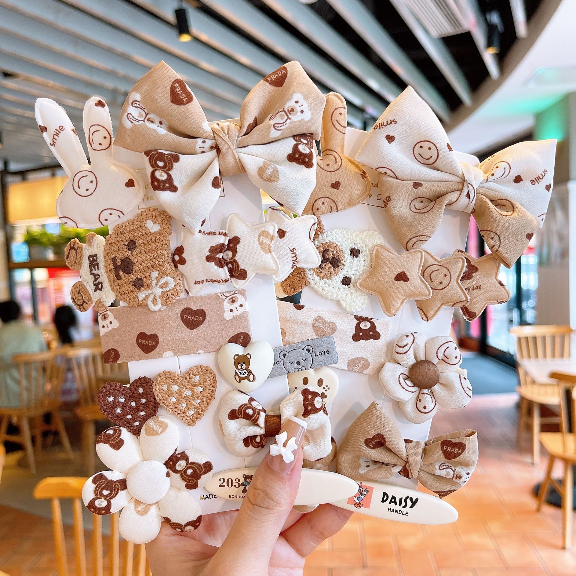 Set Internet Celebrity Sweet Elegant Hair Pin Cute Duckbill Clip Korean Style Simple Hair Accessories Bowknot Hairpin