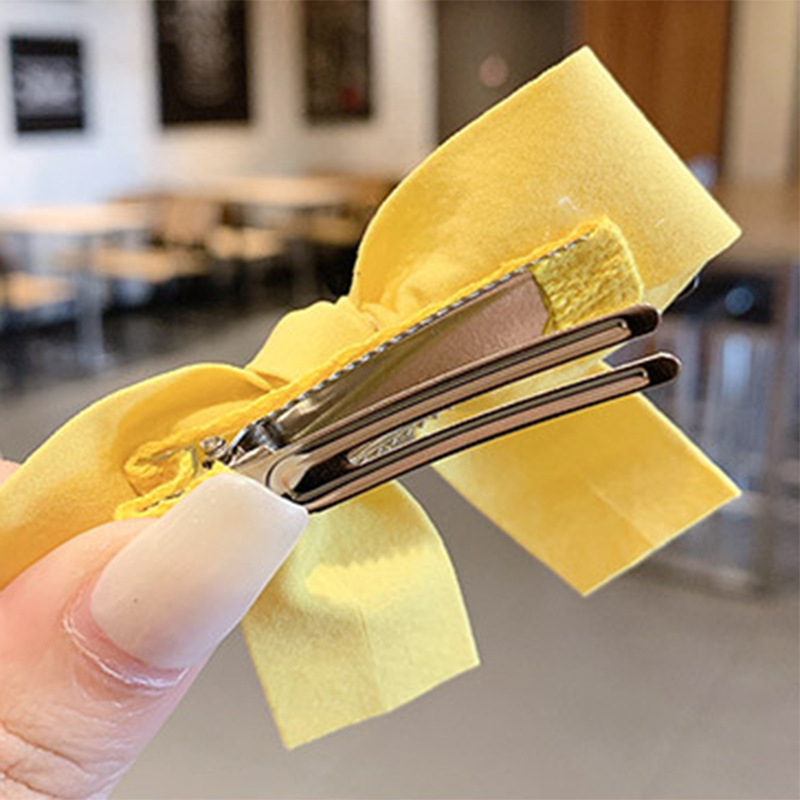 Neighbor Baby Hair Clip Pastoral Temperament Cloth Clip Children&#039;s Hair Accessories Wholesale Bowknot Hairpin