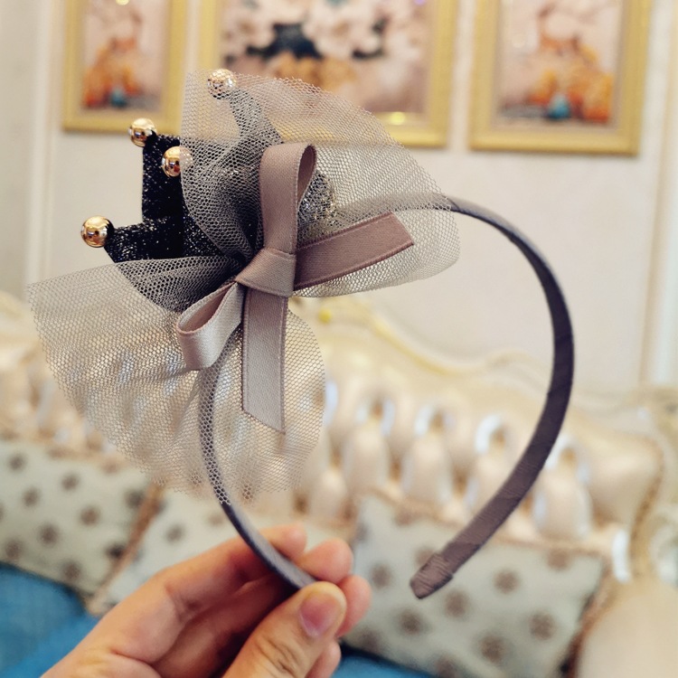 Factory Store Korean New Children&#039;s Hair Accessories Wholesale Crown Princess Bowknot Headband Hairpin Hair Band Et539