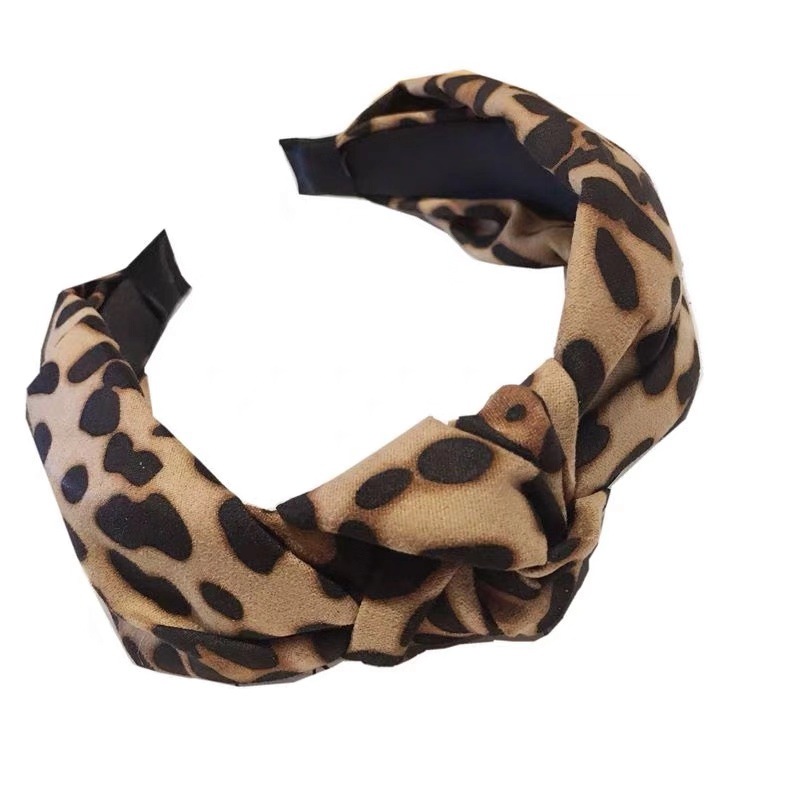 Bowknot Headband Female Korean Simple Adult Leopard Print Headband Pressure Hair Net Red Hairpin Female 2018 New Head Accessories