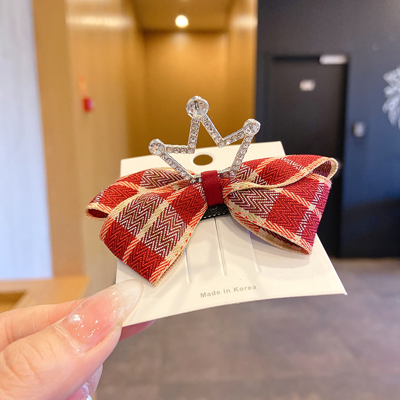 Cute Neighbor Baby Hair Clip Pastoral Temperament Cloth Clip Children&#039;s Hair Accessories Wholesale Bowknot Hairpin
