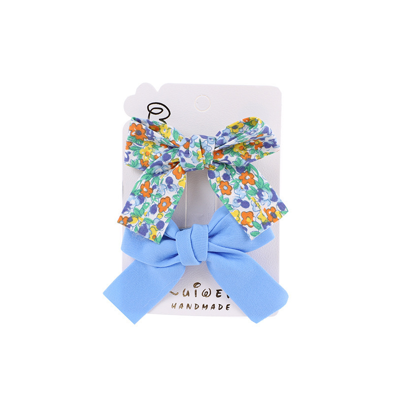 Cute Super Fairy Fabric Floral Headdress Hairpin Korean Internet Celebrity Hair Accessories for Women Bowknot Hairpin