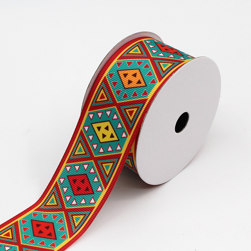 [Fast Shipping] Ribbed Band Printing Ribbon Custom Printed Logo Thickened Ribbon Stripe Braid Cartoon Ribbon