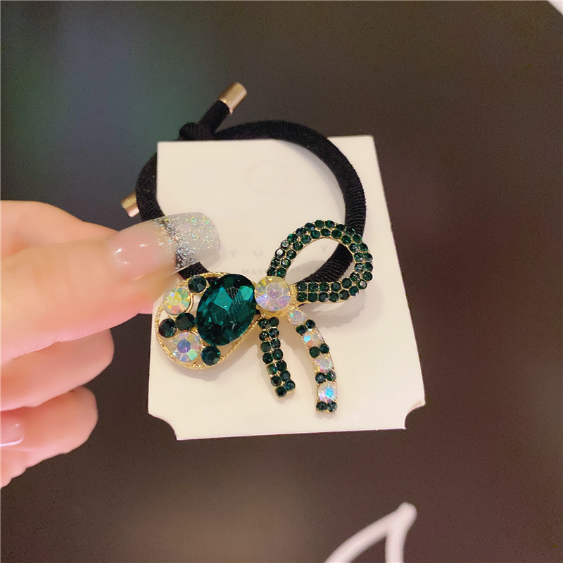 South Korea Dongdaemun Crystal Bowknot Headband Summer Korean Hair Accessories Half Hair Updo Hair Band Tie Ponytail Hair String