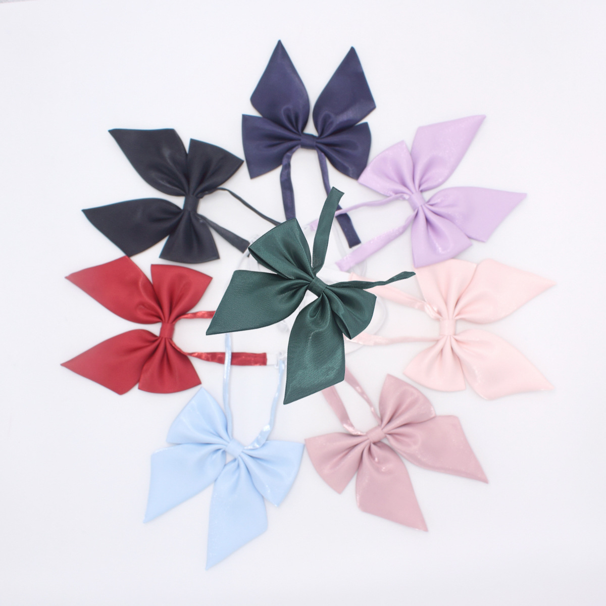 Preppy Style Student Bow Tie Bow Tie Pointed Horn Giant Calamus Bow Solid Color Flash Women&#039;s JK Bow Tie Bowknot Tie