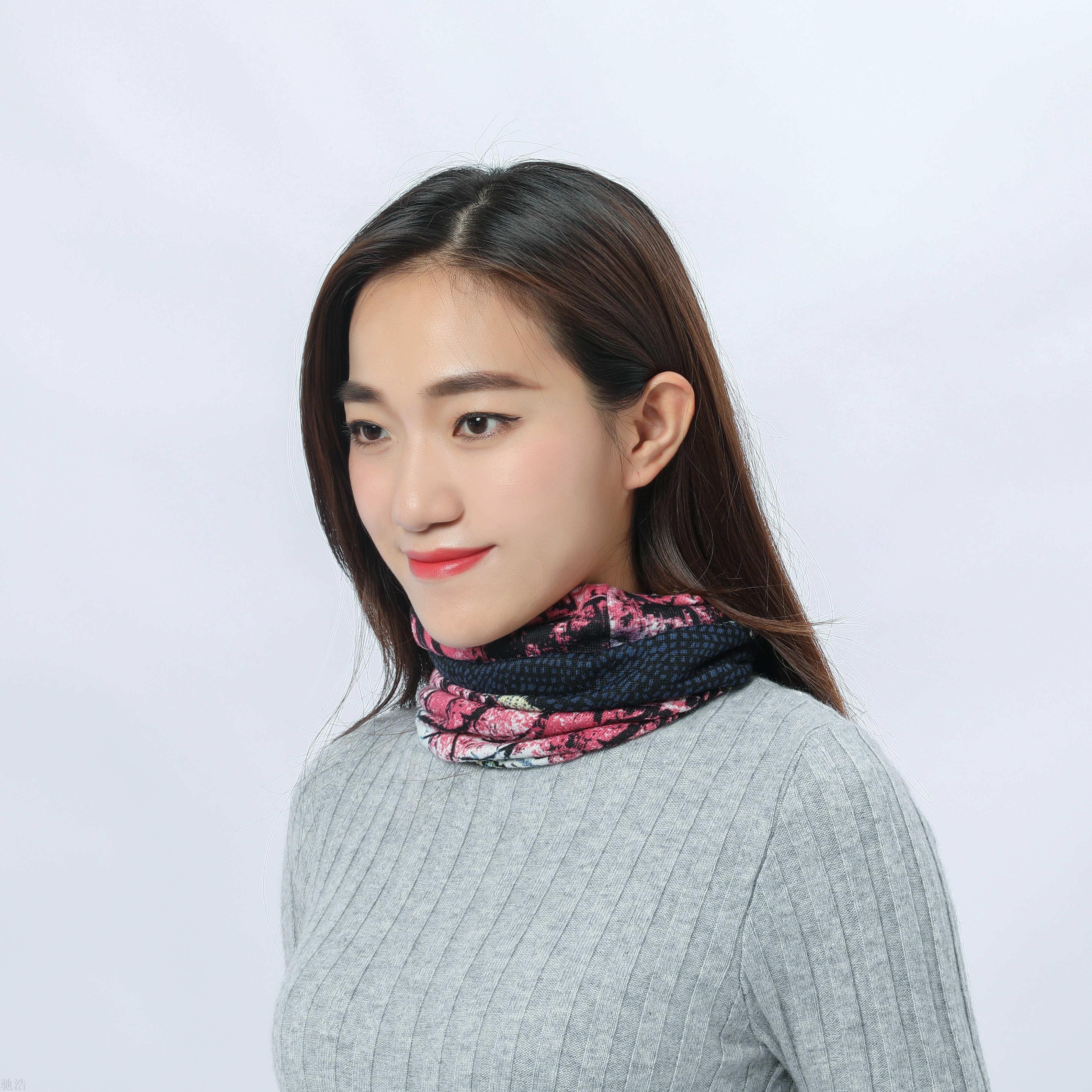 Scarf Women&#039;s Winter Scarf Warm Student Spring and Autumn Thin Knitted All-Matching Fake Collar Men&#039;s Pullover Cervical Support Bandana