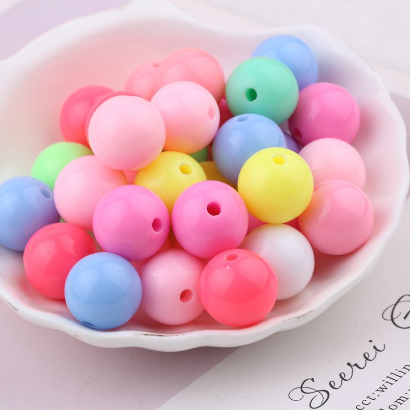 Beads Children DIY Handmade Beaded Material Solid Color round Beads Candy Beads Scattered Beads Per Jin Candy Bead