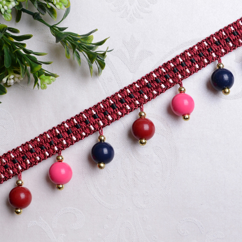 Curtain Beads Curtain Lace Dangling Beads Tassel Tassel Fabric Structured Curtain Accessories Candy Bead