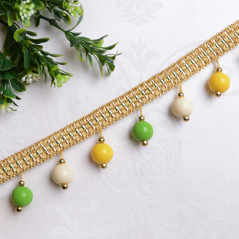 Curtain Beads Curtain Lace Dangling Beads Tassel Tassel Fabric Structured Curtain Accessories Candy Bead