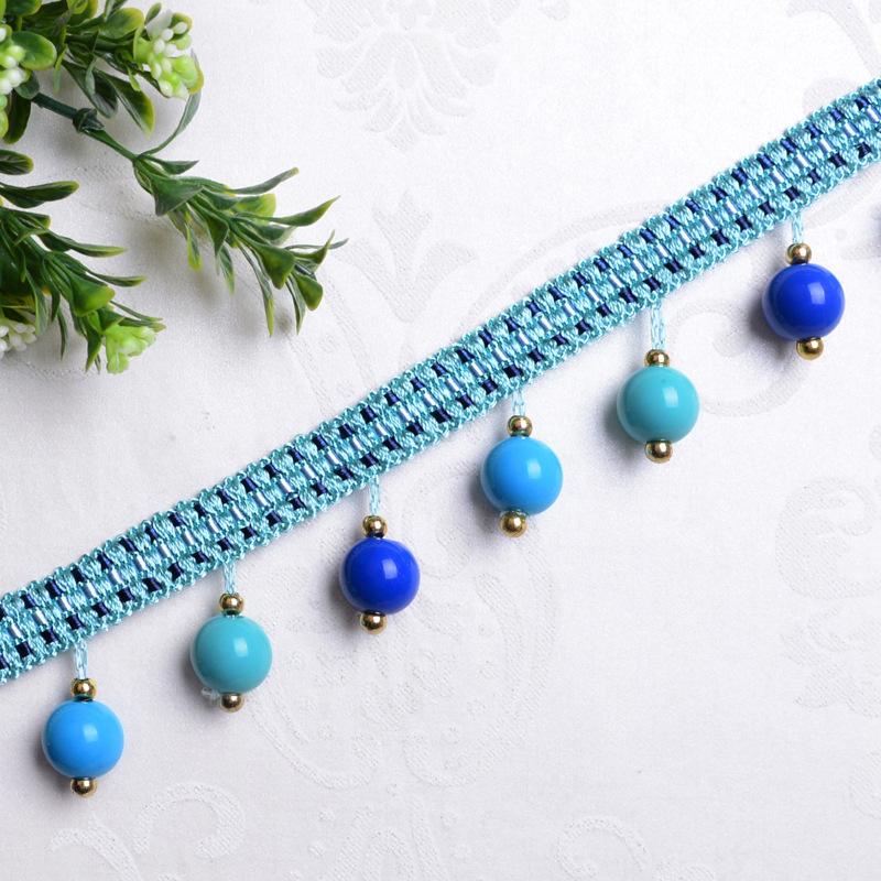 Curtain Beads Curtain Lace Dangling Beads Tassel Tassel Fabric Structured Curtain Accessories Candy Bead