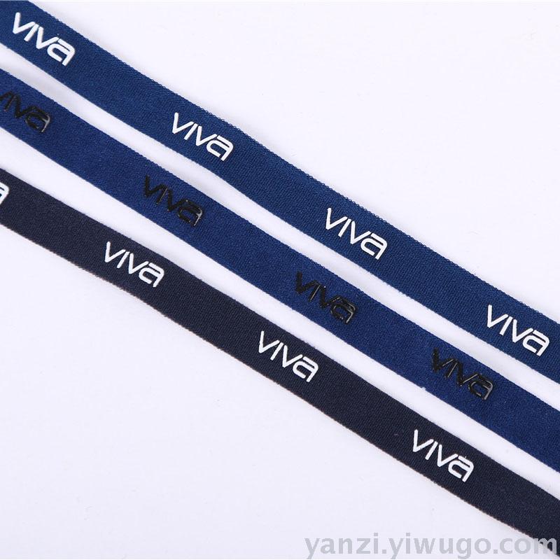 Can be customized tape 1cm 7070 silicone printing Wrap elastic band
