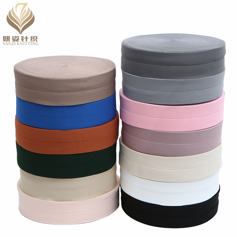 6cm Colorful Edge Elastic Band Custom-Made Clothes Pantskirt Waist Elastic Yoga Latex Elastic Suede Boud Edage Belt