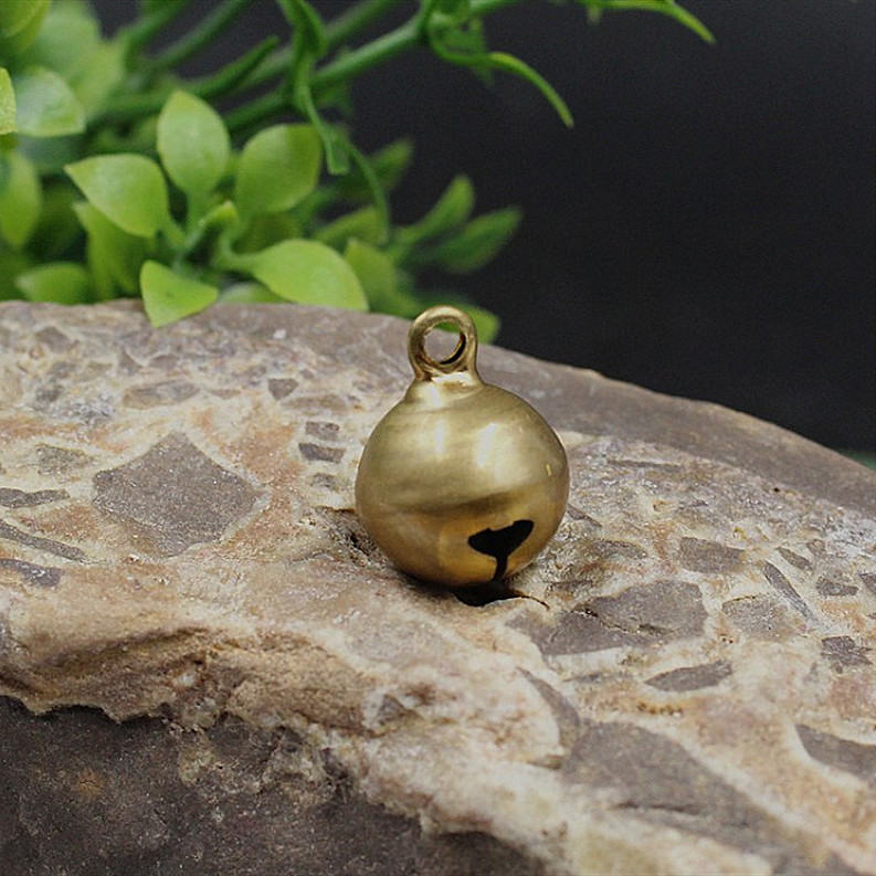 Copper Bell Bronze One-Word Opening Bell round Bell Keychain Christmas Ring Bell Pet Five-Star Color Bells