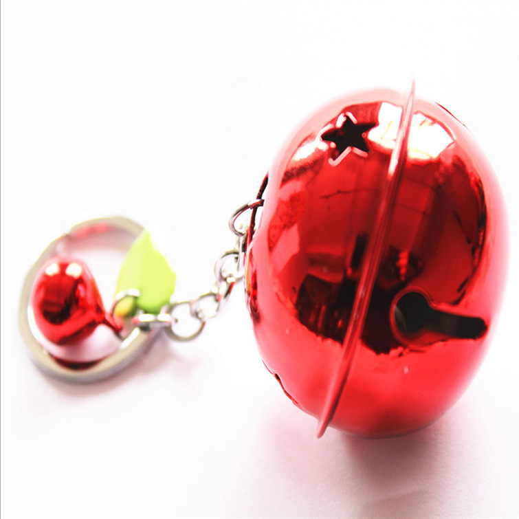 Color Bells  Colorful Ball Wholesale Festival Festive Ring Key Chain Large Christmas Mobile Phone Key Pendants Ball