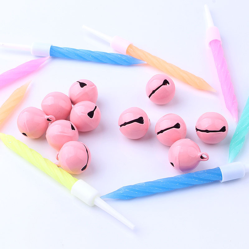 14mm Candy Color Paint Little Bell Shape DIY Metal Block Pet Color Bells