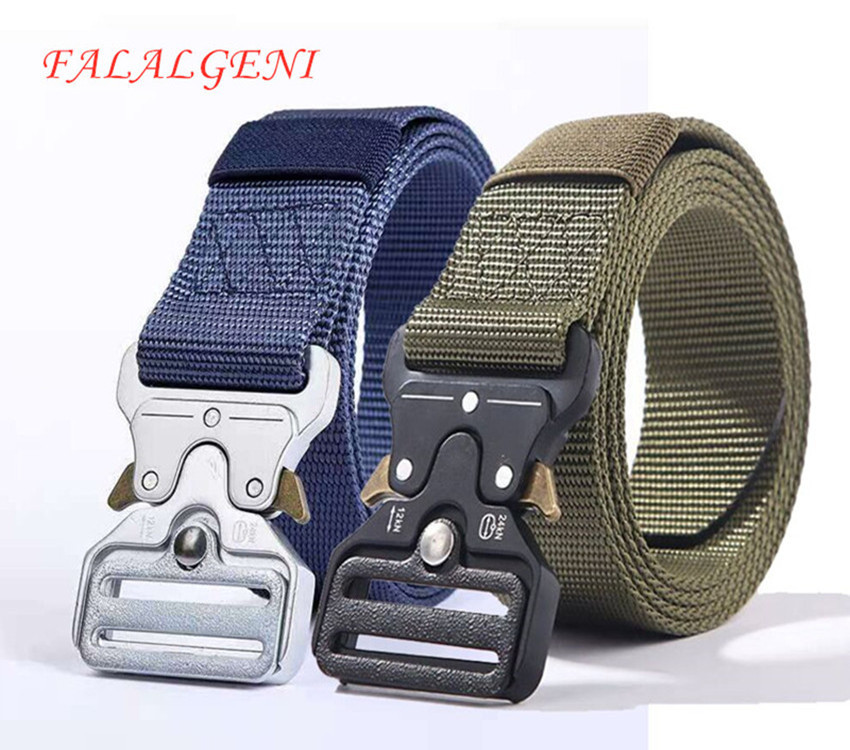 Men&#039;s Cobra Belt Tactical Outdoor Nylon Field Automatic Buckle Belt Cargo Pants Canvas Special Forces Pant Belt