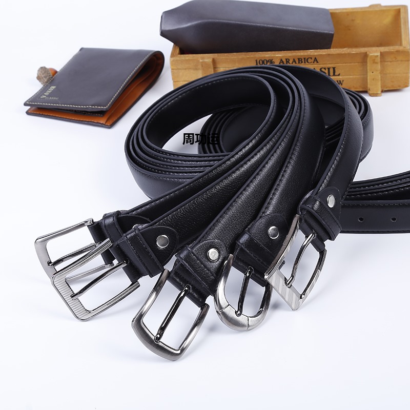 whole sale mens PU belt  good quality with alloy pin buckle belt 3.0cm wide