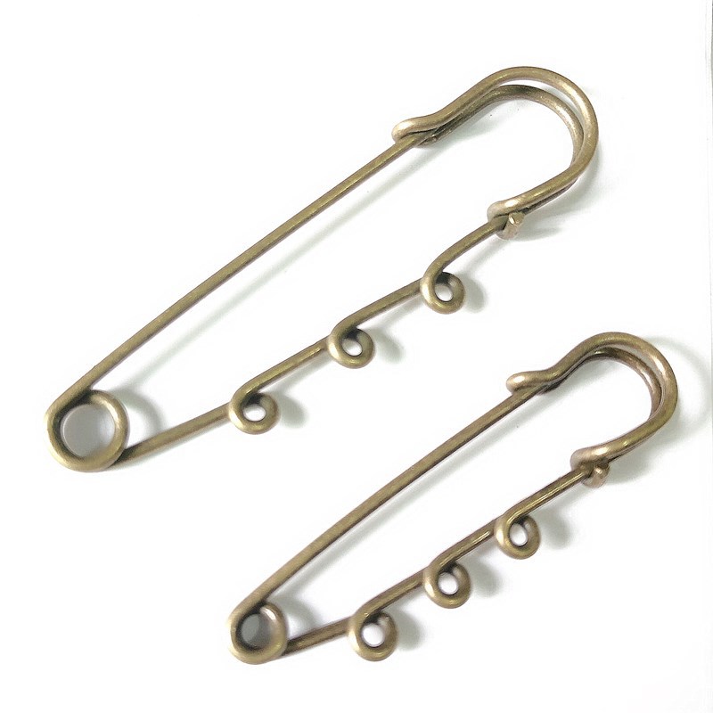 Korean Style High Quality Brooch Ring Big Pin Color Retention Electroplating Safety Safety Pin Wholesale Safety Pin