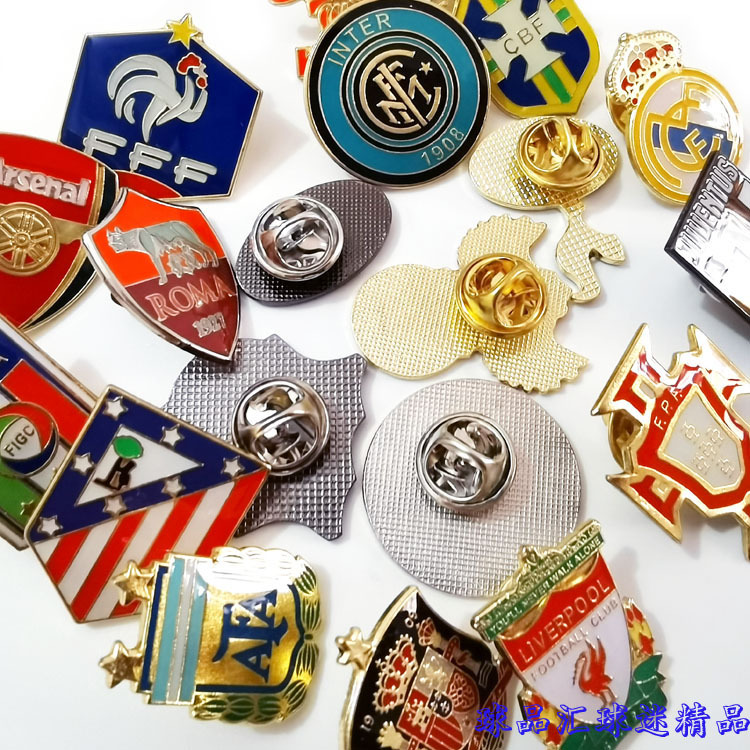 Real Madrid Liverpool AC Milan Chelsea Inter Hotspur Roman Metal Football Badge Commemorative Medal Brooch