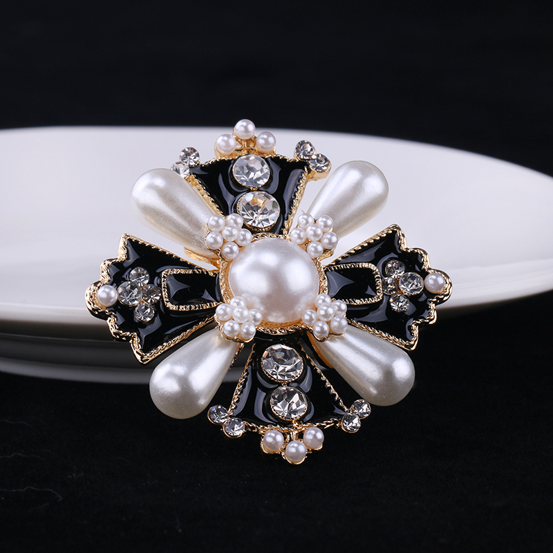Amash hot style pearl brooch water drill inlaid brooch drop oil brooch dress accessories wholesale manufacturers