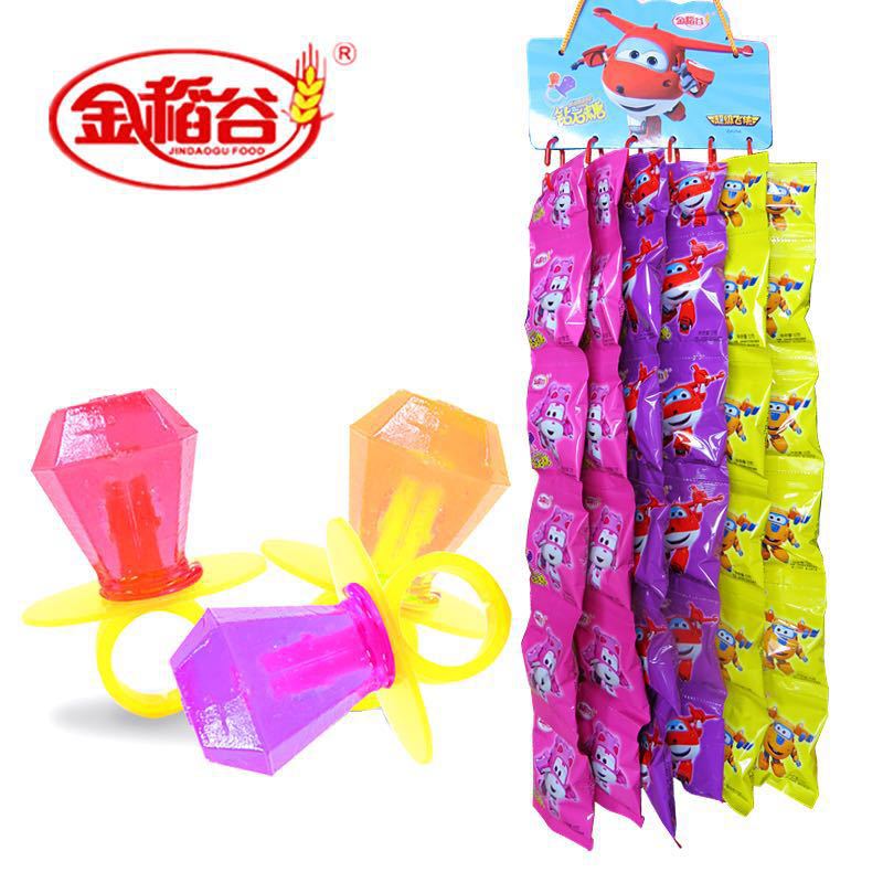 Factory Direct Supply Golden Rice 12G Ring Candy Diamond Candy Children&#039;s Toy Candy Casual TikTok Snack Wholesale