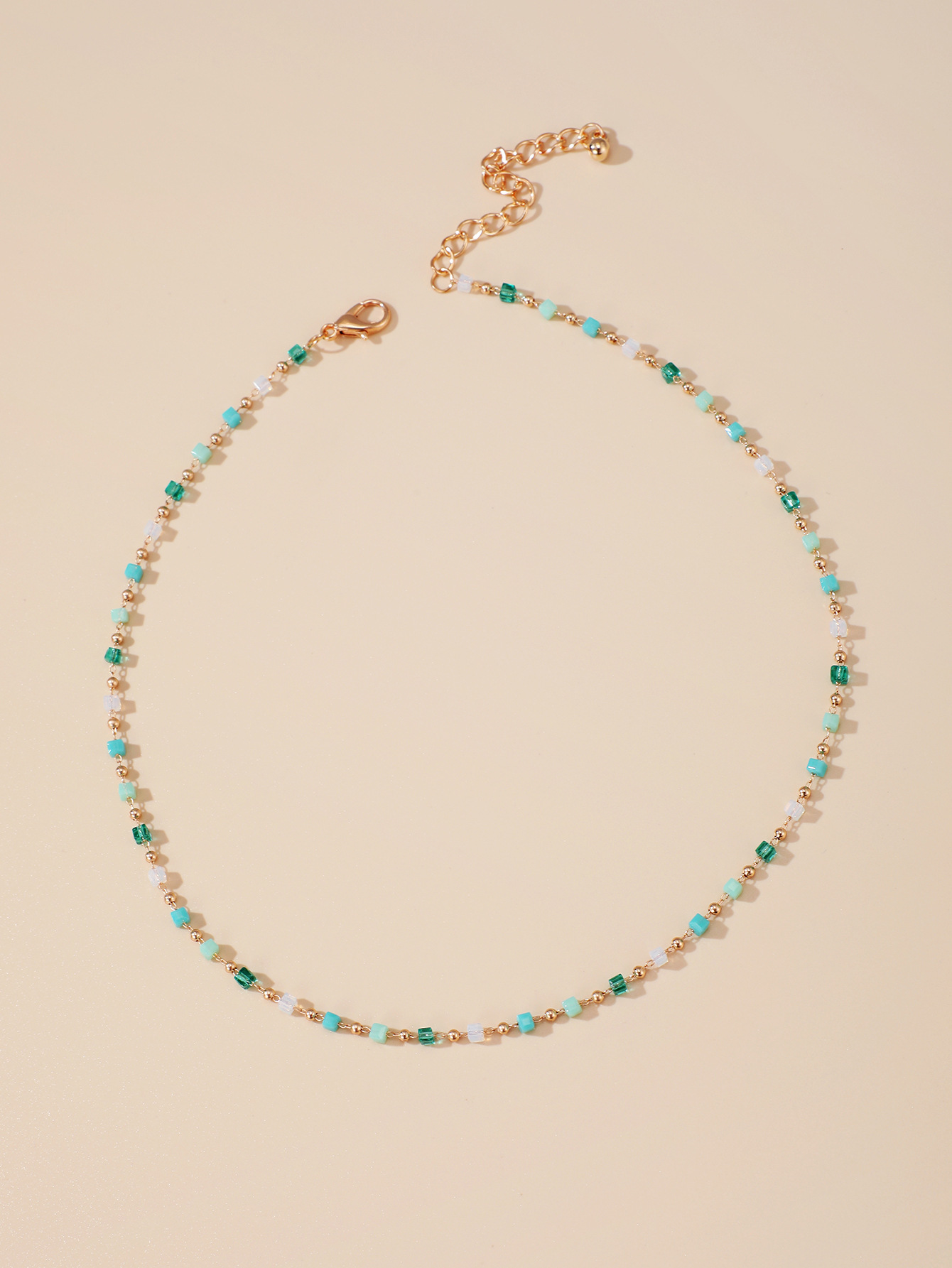Cross-Border Fashion Ornament Japanese and Korean Partysu Beaded Necklace Simple Necklace Necklace Women&#039;s European and American Clothing Accessories Wholesale