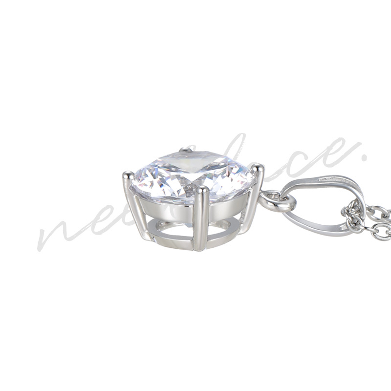 Xuping Jewelry Japanese and Korean Ornament Artificial Zircon Plated White Gold Factory Direct Sales Female Necklace Xuping