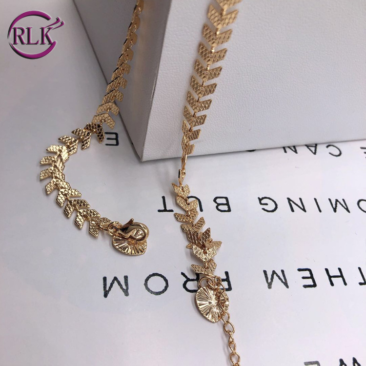 Factory Direct Sales Wholesale Best Seller in Europe and America Foot Ornaments 18K Gold Plating Aircraft Anklet Fashion All-Match