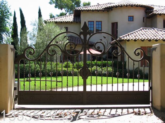 Iron Door Iron Flower Accessories Personalized Custom Art Villa Door High-End Affordable Luxury Aluminum Technology Gate