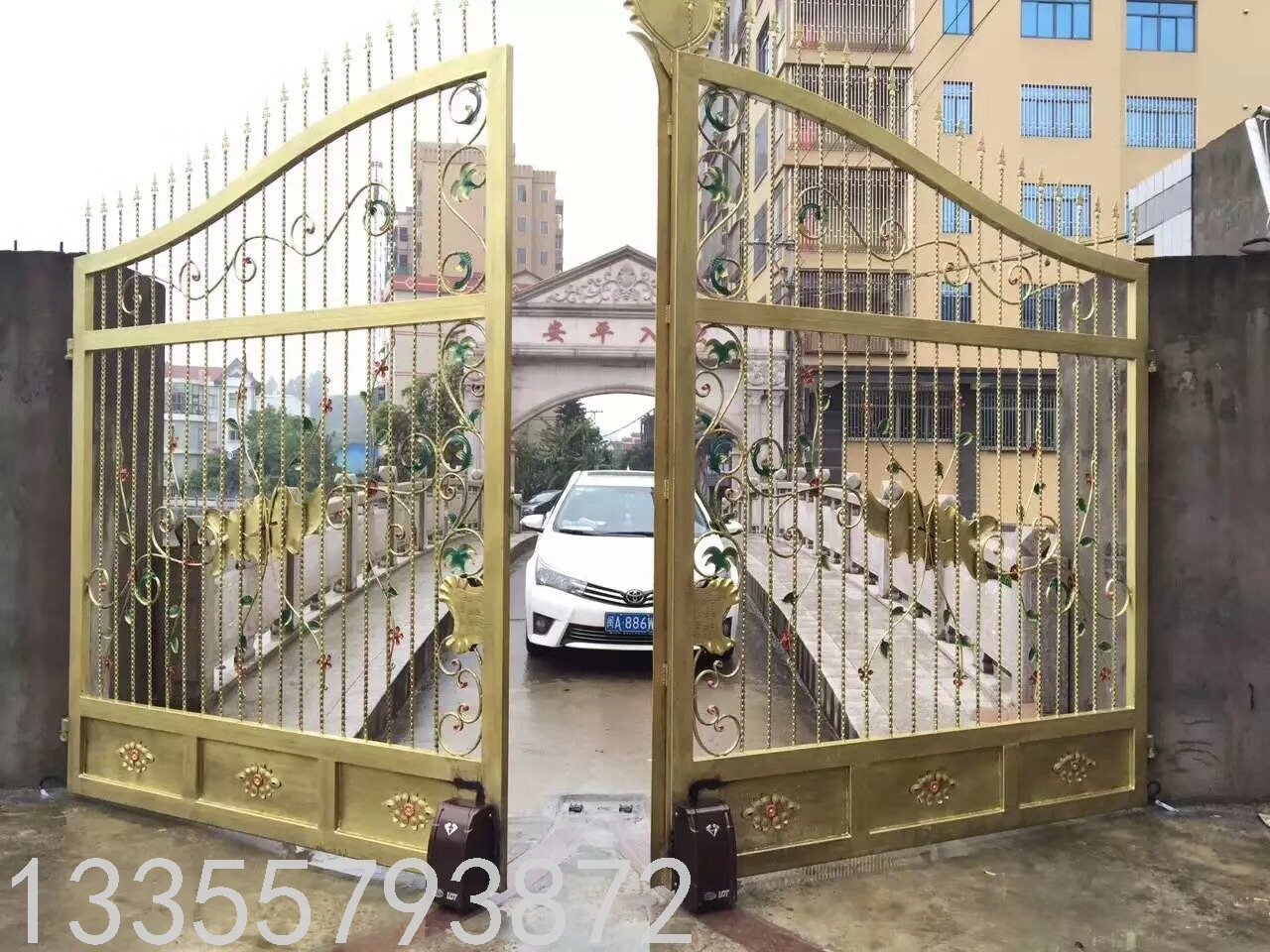 Iron Door Iron Flower Accessories Personalized Custom Art Villa Door High-End Affordable Luxury Aluminum Technology Gate