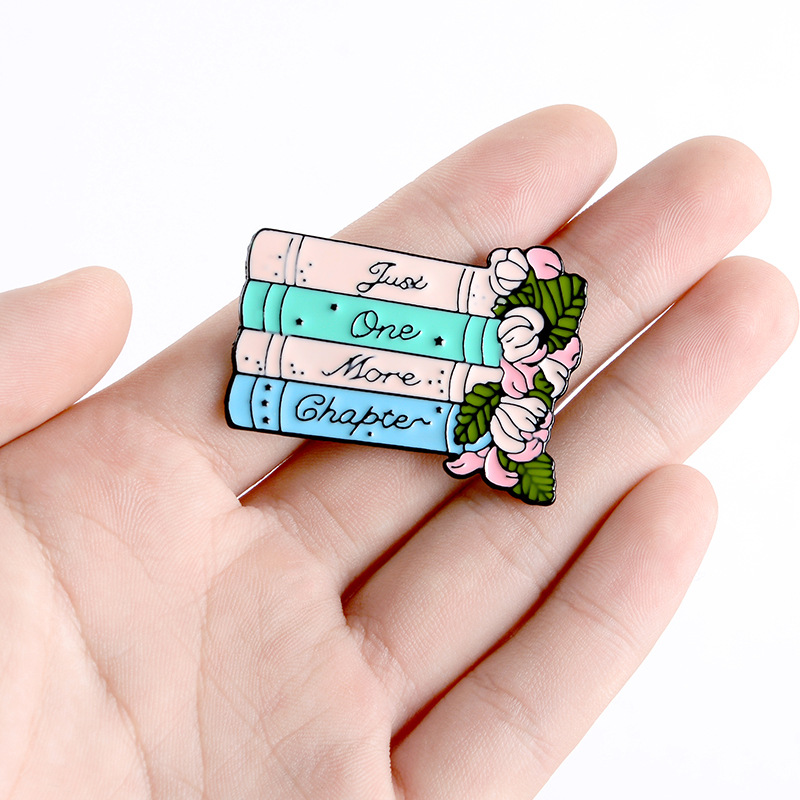 Korean Fashion Accessories Cute Girl Heart Book Green Leaf Flower Alloy Brooch in Stock Wholesale